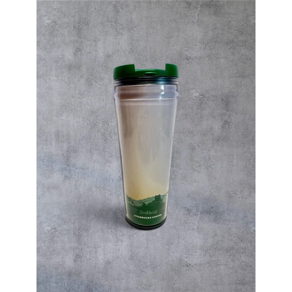 Starbucks Tumbler Scotland 2009 Global Icon Series 12oz Green Bagpiper EUC
